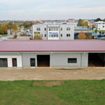 Seitenansicht der neuen Werkstatt